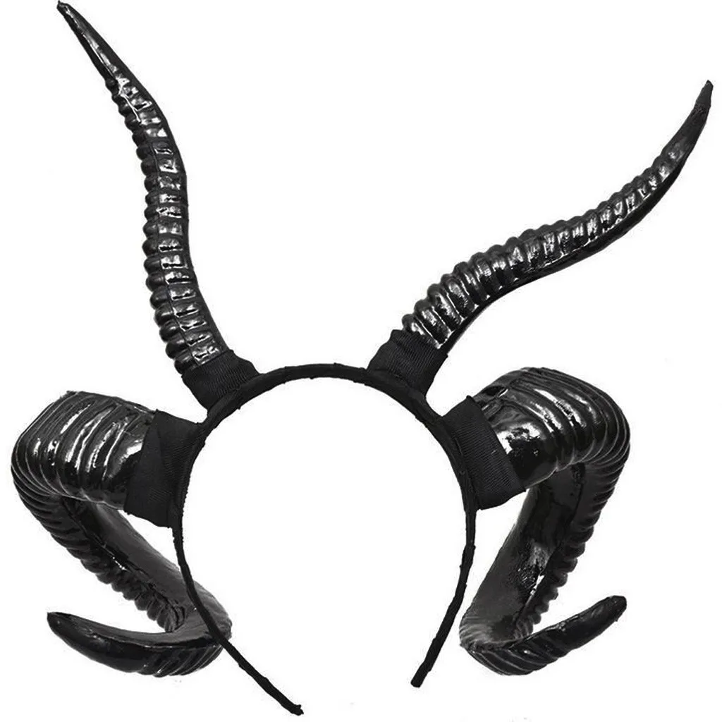 Ободок для волос овчина Рог повязка на голову аксессуар для волос Demon Evil Косплей головной убор на Хэллоуин Опора дропшиппинг#2
