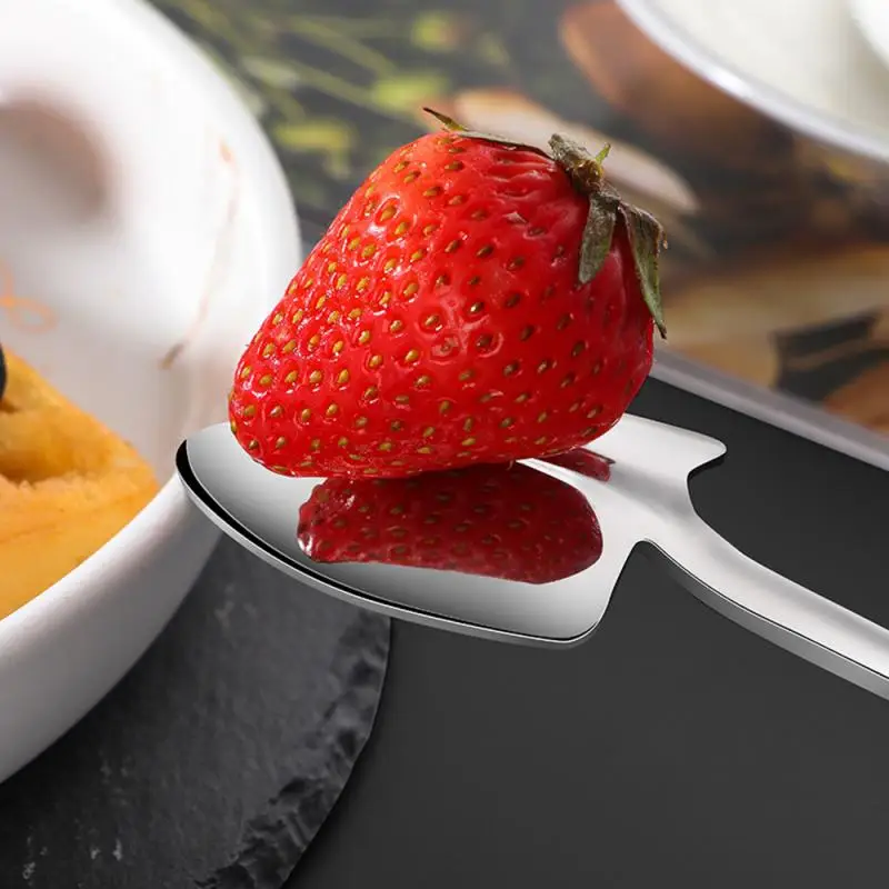 Stainless Steel Cutlery Set Creative Food-Grade Stainless Steel Coffee Ice Cream Spoons Shovel Shape Multi-Color Long Handle Fork Teaspoons Kitchen Tool