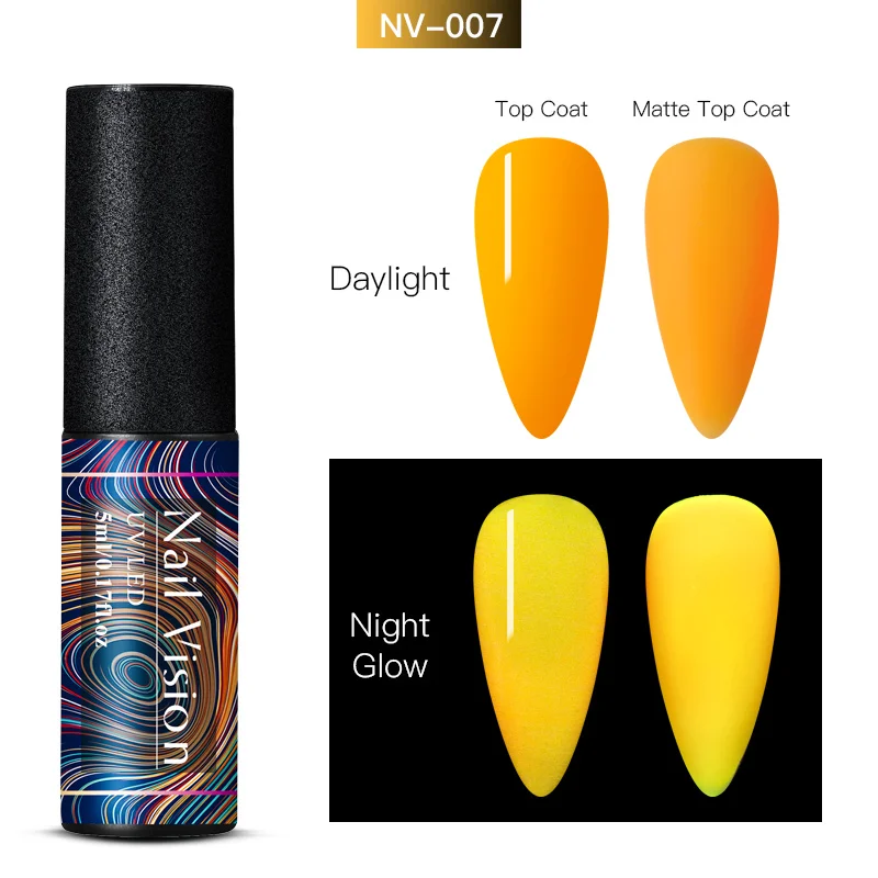Nail Vision 5 мл неоновый Гель-лак для ногтей флуоресцентный светящийся Матовый верхний лак замачиваемый УФ-свечение ногтей в темноте художественный Гель-лак - Цвет: HHS07742