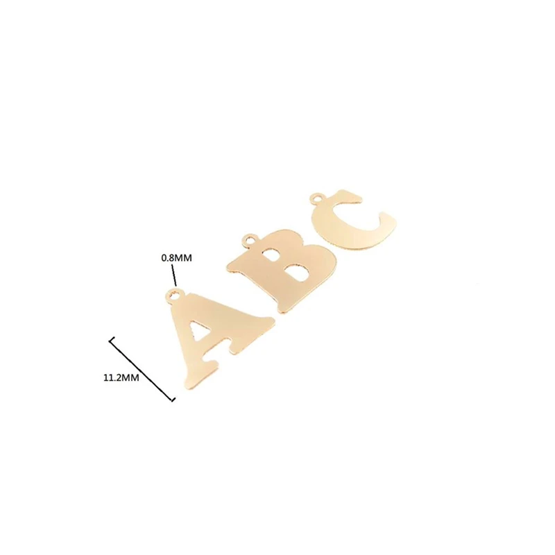 14K Gold Filled (14KGF) A to Z Letter Charm Large For Bracelet Necklace Earring DIY Jewelry Findings Accessories Gold Charm