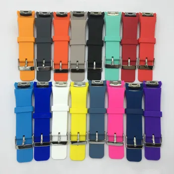 

Silicone Watch Band for Samsung Gear S2 R720 R730 Multi Color Silicone Strap Silver Buckle Watchband