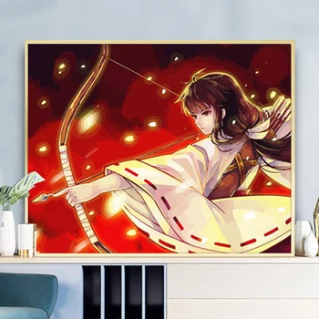 

Painting By Numbers DIY Cartoon Inuyasha Handmade Gift Paint By Number Canvas Kits Figure Acrylic Paint Decoration