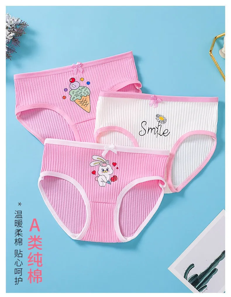 Details of Girl Underwear Girl Underwear 4 Pcs / Lot Cute Cotton