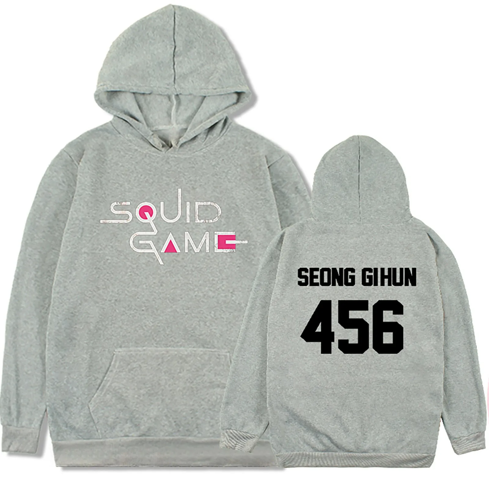 Squid Game 456 Hoodies Korean Round Six Print Streetwear Men Women Oversized Sweatshirts Hoodie Tracksuits Pullover Clothes 2