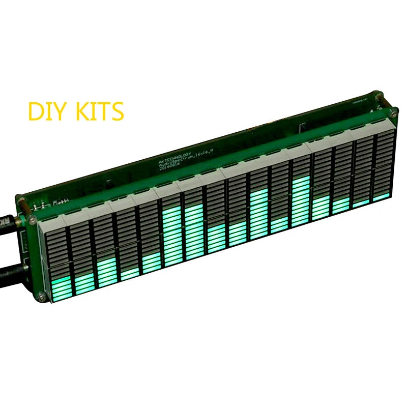 16 Level LED Music Audio Spectrum Indicator Amplifier Board Green Color Speed Adjustable with AGC Mode DIY KITS