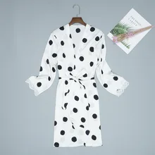 Белый женский летний халат Yukata, женское кимоно из вискозы, банный халат, ночная рубашка, ночная рубашка, пижамы, пижама Mujer