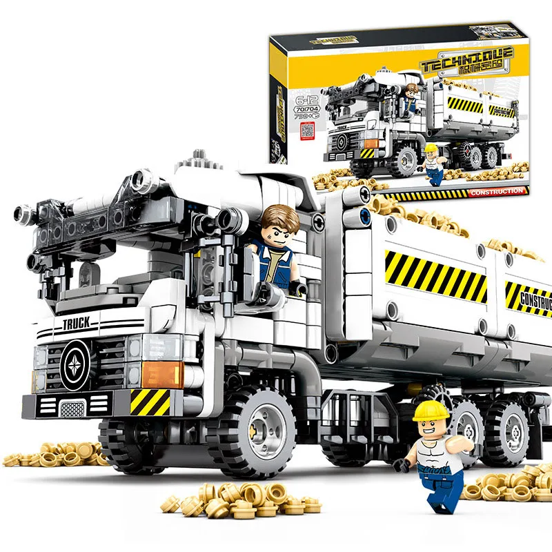 

Toys For Children Engineering Dump Truck Model Kit Boys Diy Educational Assembled Building Blocks Bricks Kids Birthday Gifts I76