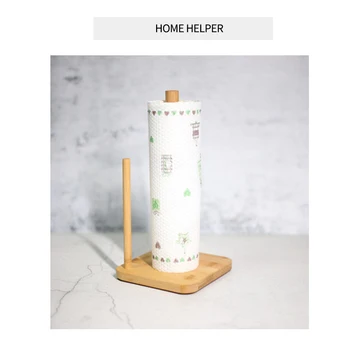 

Hot 1 PC Kitchen Wooden Toilet Paper Roll Towel Holder Kitchen Bathroom Tissue Roll Beech Stand Holders Toilet Tissue Dispenser