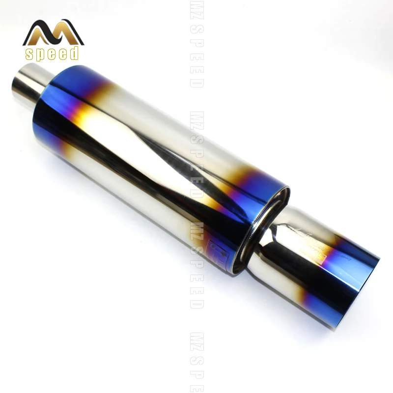 

intel 2.5 inch stainless steel 304 universal straight through exhaust car mufflers car silencer exhaust pipe for honda civic