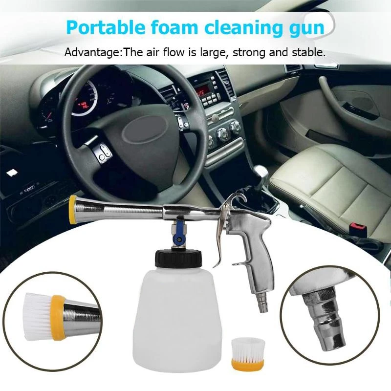 High Pressure Car Wash Water-Gun for Tornador Washer Auto Interior Deep Detailing Cleaning Machine Sprayer-Gun with Brush