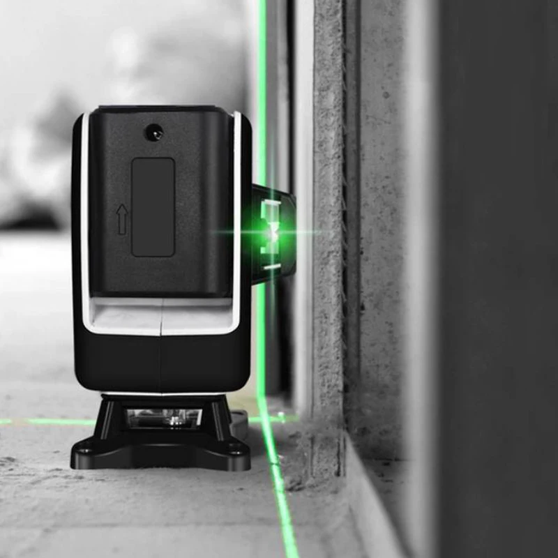 12 линий 3D зеленый лазерный уровень самонивелирующийся 360 градусов горизонтальные вертикальные поперечные линии Зеленая лазерная линия батарея пульт дистанционного управления