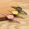 Copper for 20mm Round cabochons Hairpins Blank settings Hair Snap Clips Base Tray Diy  accessories Length:65mm 10pcs K05248 ► Photo 1/5