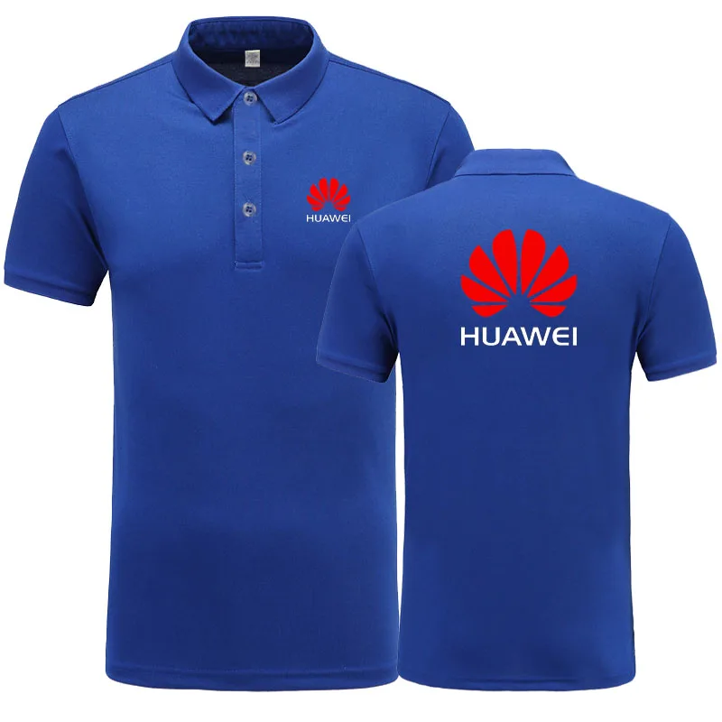 Новое поступление брендовая одежда мужская huawei Повседневная рубашка-Поло мужское поло рубашка с коротким рукавом Поло рубашка