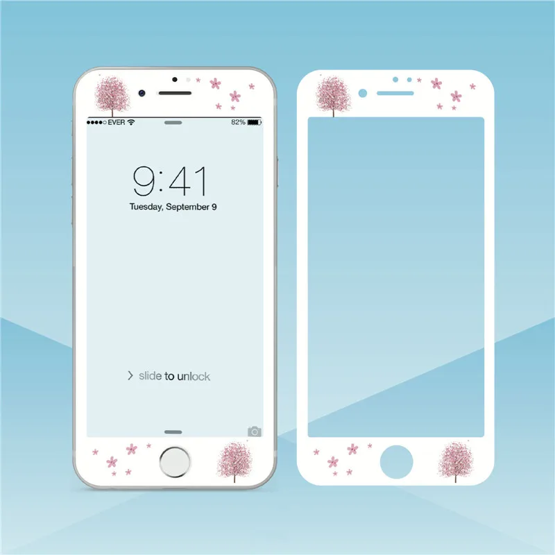 

Cartoon Lovely Screen Protector For iPhone6 6s 7 7plus 3D Soft Edge Tempered Glass For iPhone 8 8plus Full-Cover Protective Film
