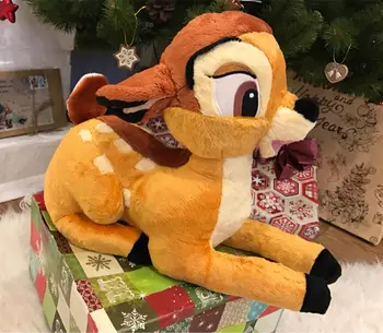 

[Funny] 35cm cartoon Little Deer Bambi plush stuffed animal toy soft pp cotton stuffed doll Sophie model kids baby toy girl gift