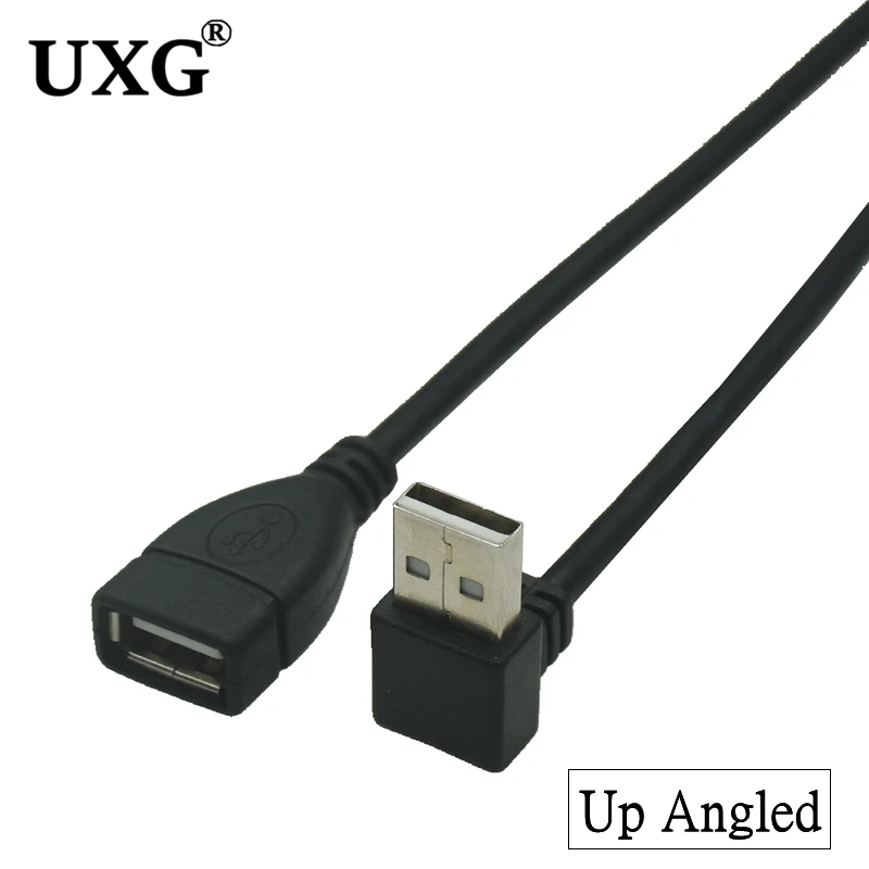USB 2.0 A Male to Female 90° Angled Extension Cable - 10cm/20cm, Right/Left/Down/Up Description Image.This Product Can Be Found With The Tag Names Angled 90 degree usb male female adapt, Usb 30 20pin male female extension adapter angled 90 degree