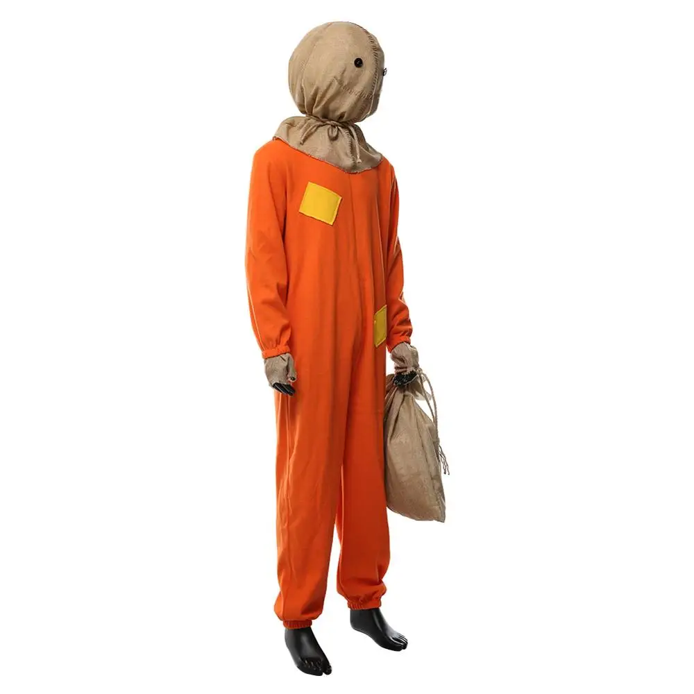 Костюм Trick 'R Treat Sam с сумкой, Униформа, комбинезон для взрослых, карнавальные костюмы на Хэллоуин