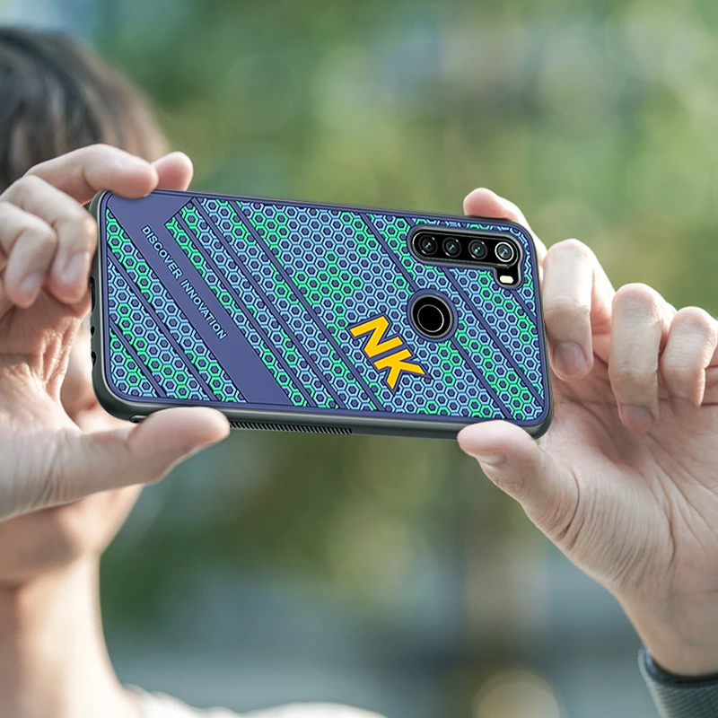 Синий Чехол Nillkin Striker для Xiaomi Redmi Note 8 TPU+ PC Камуфляжный узор чехол для телефона s - Цвет: Синий