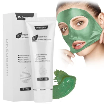 

40g Green Tea Blackhead Mask Remove Acne Nose Deep Cleansing Eliminate Oily Pore Strip Moisturizing Nourish Skin Peel Mask