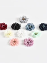  5pcs/5cm Artificial Lace flower Head DIY Wedding Shoes Headdress Crafts Handmade Accessories 