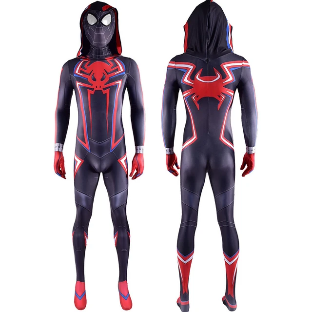 Symbiote Miles Morales Spider Girl Costume Cosplay Lycra Spandex Bodysuits  Superhero Spidey Zentai Suits Halloween Costume Women - AliExpress