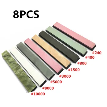 

8pcs 200#-10000# Grit Apex Pro Pencil Sharpener Whetstone Oilstone Grinder holder Knife Sharpening Stone Set System+Anti-slip
