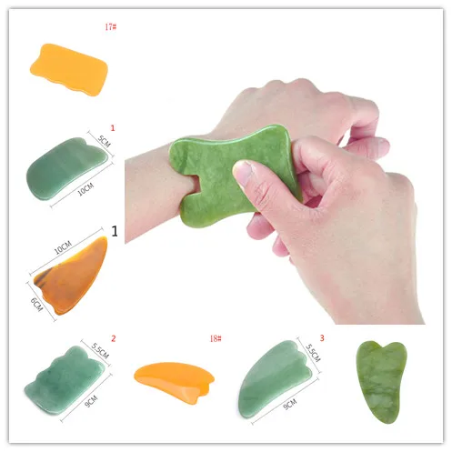 16 Styles Natural Guasha Board Scraching Body Scraping Gua Sha SPA Massage Tool Health Care Beauty Acupoints Plate Massager