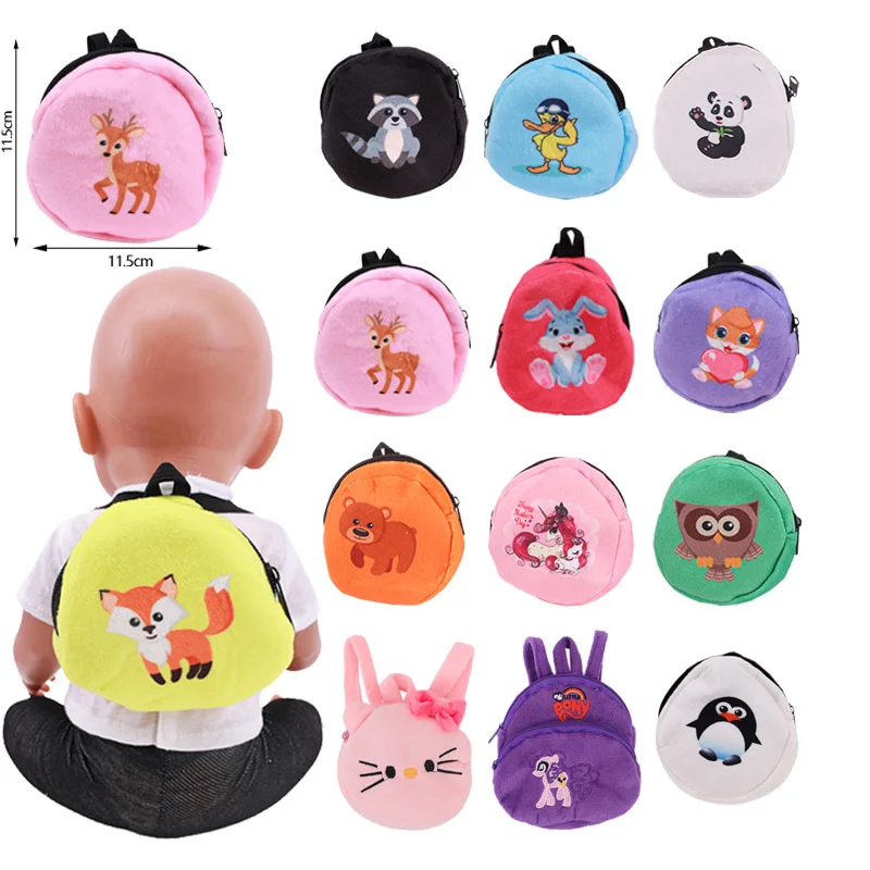 Fashion Bags Lastest Backpacks Fit 18Inch American Doll& 43 Cm Reborn Baby Doll Clothing Accessories,Generation Girl's Toys Gift