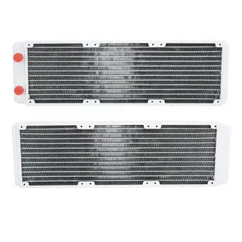 

White Copper PC Heat Sink Water Cooling Radiator 360mm for Industrial Instruments New