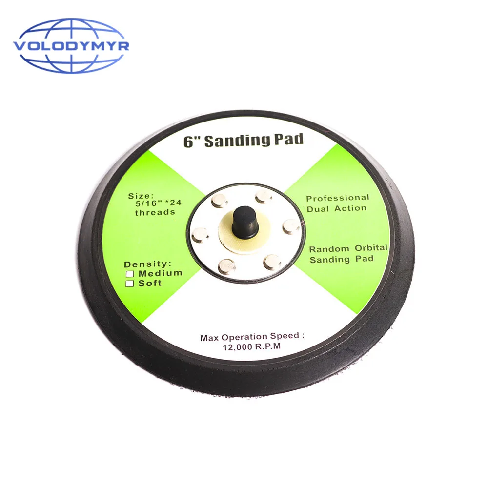 

6inch Pneumatic Backing Plate for Car Polisher Polishing Machine Work with Pads Foam Sponge and Wax