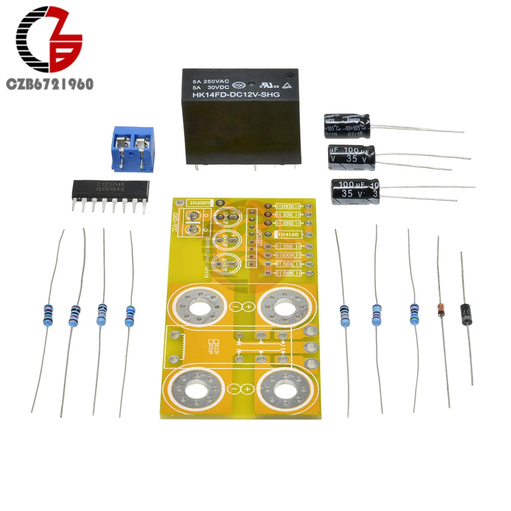 Наборы для самостоятельной сборки, защита динамика, переменный ток 12 В, двойное реле, задержка времени, автоматический сброс для Hi-Fi стерео усилителя мощности, сабвуфера