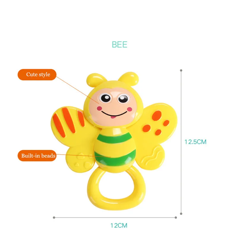 Шоколад toys for baby 0-12 month plastic Animal model toy toddler boy teether rattle crib mobile frog toys for children sensory toys - Цвет: Шоколад