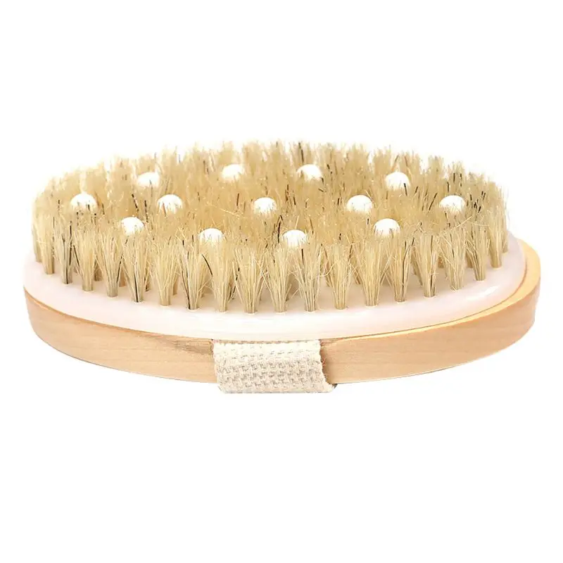2 In 1 Dry Skin Body Brush Natural Bristle Dead Skin Remover Anti Cellulite Exfoliates Blood Circulation Health Massage Tools 2