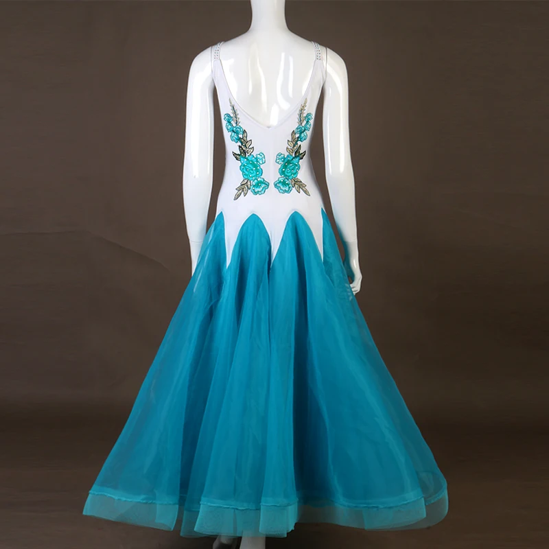 Waltz Dress Ballroom Dance Competition Dresses Flamenco Standard Dancing Wear Clothes Women Latina Customize D0706 Big Hem