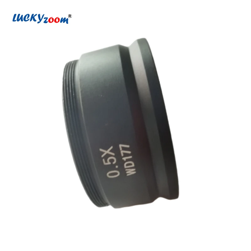 WD177mm Objective Len For Stereo Microscope Binocular Trinocular Stereo Microscopio Barlow Len 0.5X Optical Glass Accessories