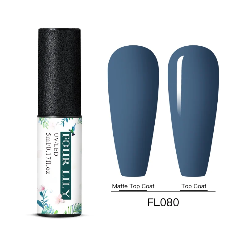 Four Lily Matte Top Coat Color UV Gel Nail Polish Glitter Gel Polish Semi Permanent Soak Off UV Gel Varnish DIY Nail Art Gel - Цвет: S06851