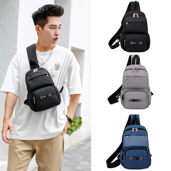 

Men Breast Package 2020 New Style Bag Shoulder Bag Casual Versatile Shoulder Bag Cross-body Waterproof Portable Small Backpack M
