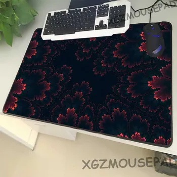 

XGZ Russian Promotion Big Size Game Black Mouse Pad Lock Side Red Leaf Rendering Printing Laptop PC Table Mat Rubber Non-slip