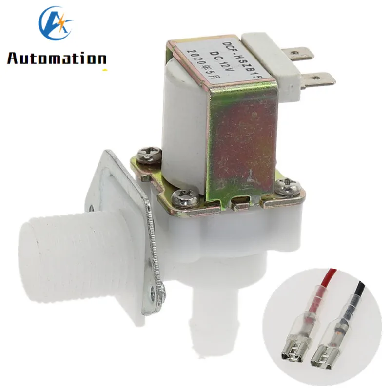 Entrada de Água do Distribuidor nc Nenhuma Válvula Solenóide Plástica Tomada Macho da Linha 12 mm Tubo Pagoda ac dc 220v 24v 12v