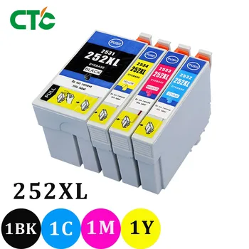 

4X 252XL 252 Ink Cartridges Compatible for Epson Workforce WF 3640 WF 3640 WF 7610 WF 7620
