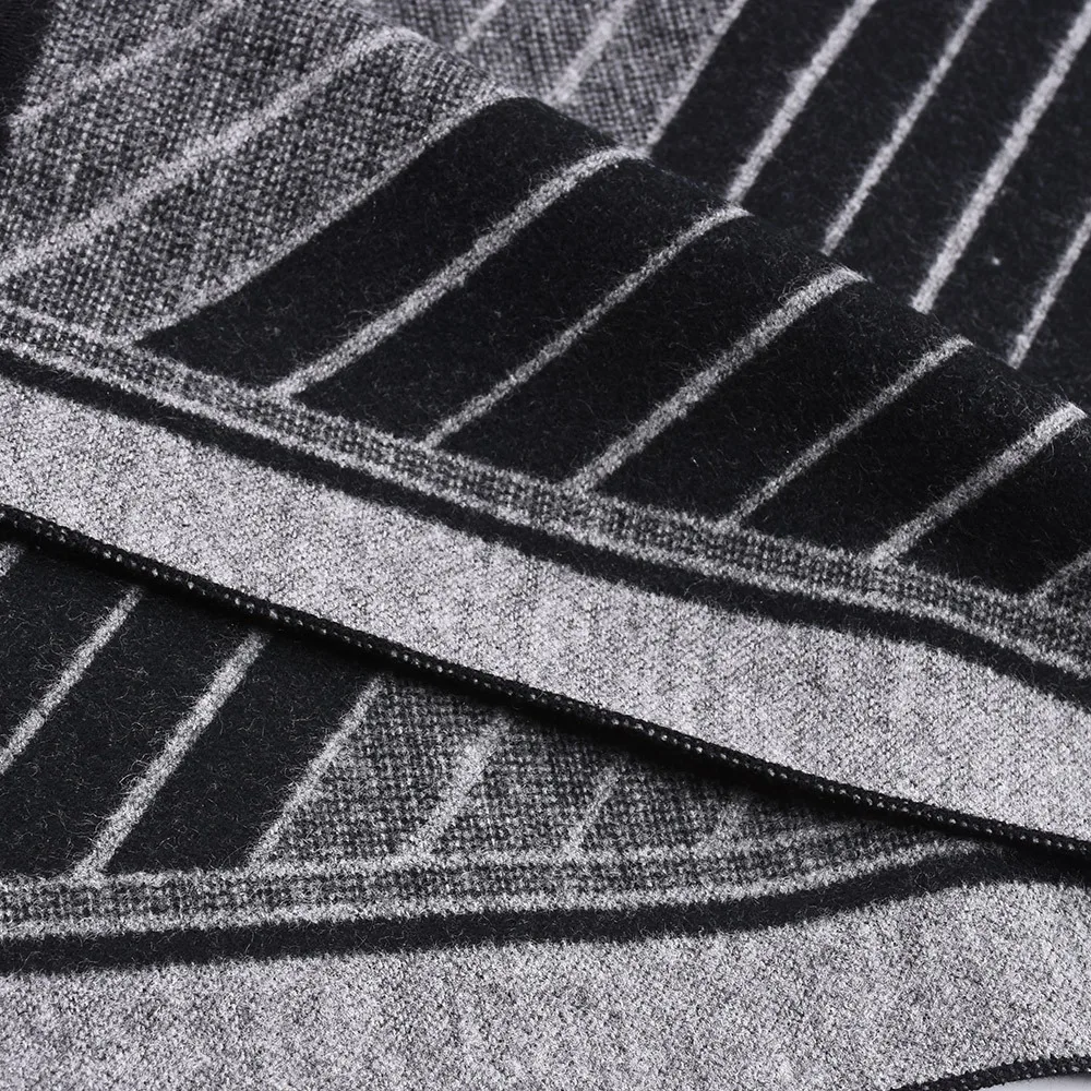 YILIAN Brand Cotton Men Scarf Diagonal stripes Print Fashion Winter Business Long Scarves