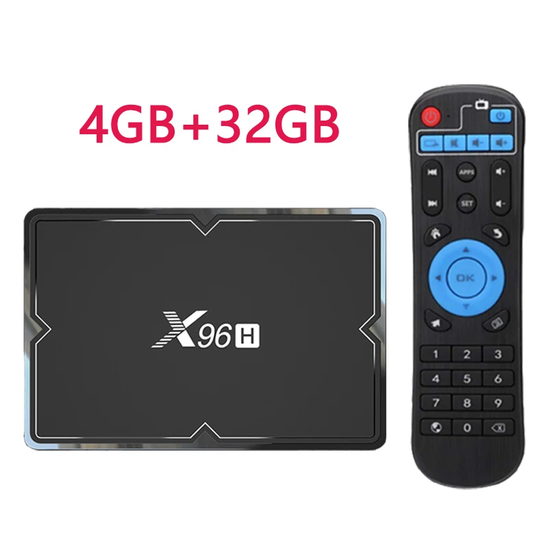 X96 H Смарт ТВ Box Android 9,0 IPTV Set-Top Box 6K 2 ГБ 4 ГБ оперативной памяти, 16 Гб встроенной памяти, 32 ГБ, 64 ГБ, 4 ядра media player PK HK1 MAX H96 A95X - Цвет: 4GB   32GB