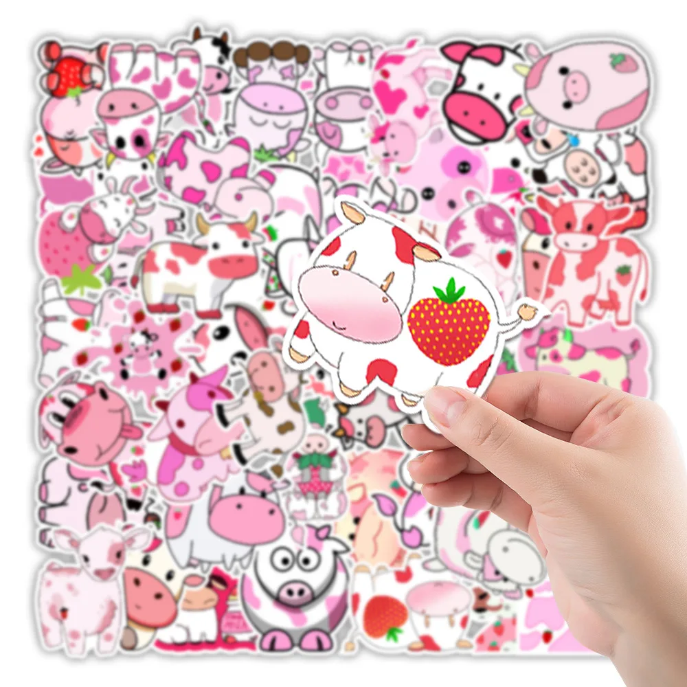 Milk Cow Stickers 50pcs For Notebook Laptop Stationery Scrapbook decorative stickers self adhesive stickers stationery stickers paper stickers adhesive stickers diy scrapbooking accessories