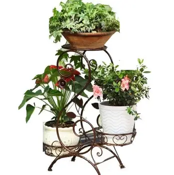 

Wrought Iron European-style Multilayer Indoor Multi-purpose Sitting Room Balcony Ground Broken Ground Money Plant Bracketplant J