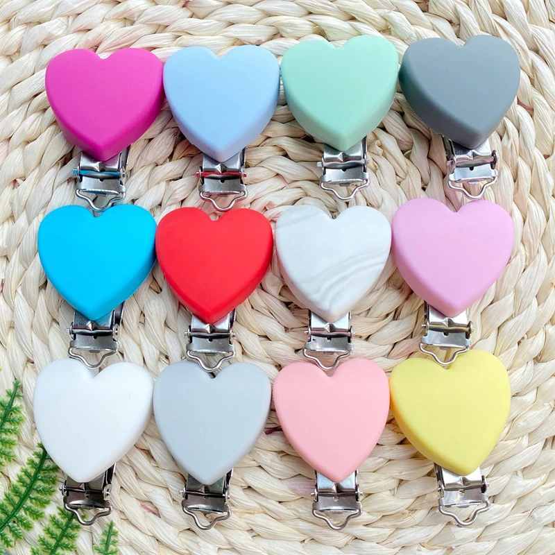 baby teething items crossword puzzle clue 3PCS Heart shape Silicone Pacifier Clip Pacifier Chain Holder Soother Nursing Clips BPA Free Pacifier Chain Accessories Baby Teething Items cute