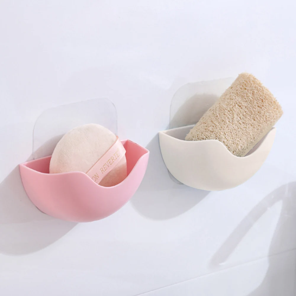 

Wall-mounted Soap Box Soap Dish Storage Case Kitchen Cleaning Tools Storage Organizer Bathroom Tray Accessories