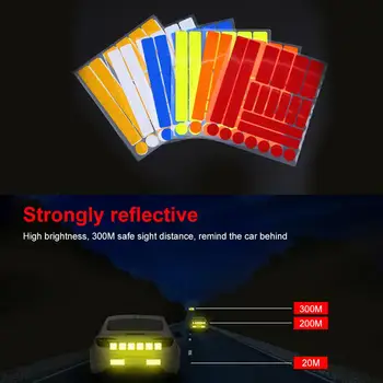 

Car Accessories Reflective Tape Reflector Reflectante Moto Reflective Sticker for Bicycle Frame Stickers Auto Decorative Tape