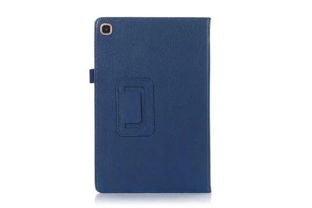 Чехол для планшета для samsung Galaxy Tab S5e 10,5 T720 T725, кожаный чехол в стиле личи с откидной крышкой и подставкой, Tab S5 10,5 дюймов - Цвет: Dark BLue