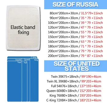 

68 New Waterproof Mattress Cover Solid Soft Fitted Sheet with Elastic Band High Quality Mattress Protector Cover Air-Permeable