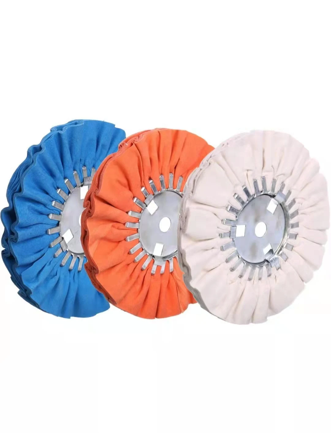 10BlueAirwayBuffingWheel58ArborHole16PlysCoarsePolishing